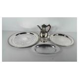 Metal wares group, includes Kensington tray (11"