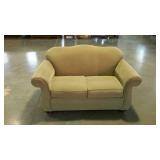 Pale green, Broyhill upholstered loveseat. Needs