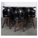 4pc Game Room Whiskey Keg Barrel Furniture Bar