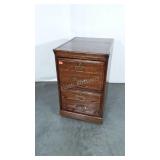 Two Drawer Modern Oak Hanging File Cabinet, Legal