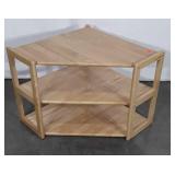 Corner Shelf, maple 3 shelf corner TV maybe but