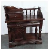 Pine Server, dark color finish, heavy pine made