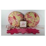 Apple blossom home decor, includes seat cushions,