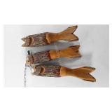 Hanging wooden fish decor