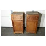 Two single drawer Aristo-Bilt cabinets, shelf