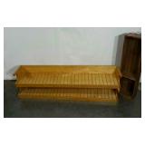 Group of wooden racks and a drawer, drawer h