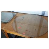Glass, 5 total, round piece is 32" in diameter,