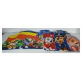 Paw Patrol twin sized bed linens: 1 flat sheet, 2