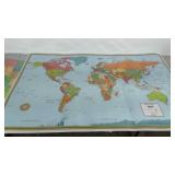2 maps measuring 50"x32". One is a world map and