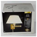 Swing arm wall mount sconce lamp, unused with box
