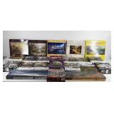 Group of puzzles, mostly Thomas Kinkade, also