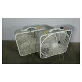Two box fans, both work, Lakewood and Lasko