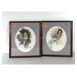 Two American Beauty Harrison Fisher prints,