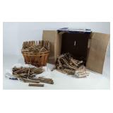 Group of clothespins, spring type and antique,