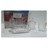 Luminarc antique glassware set with box, missing