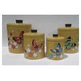 4 piece Ransburg metal canisters set with