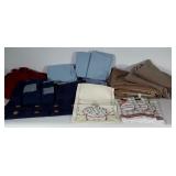 Textiles group: needlepoint table runner, 3 new