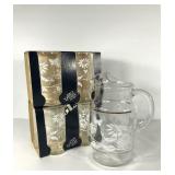 Anchor Hocking pitcher and  ice tea glasses, two