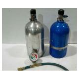 Two tanks, possibly oxygen, and an a/c charging