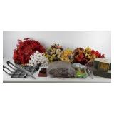 Everlasting flowers group, poinsettias, spring