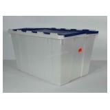 Poly Storage tote with interlocking lid.