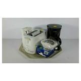 Small kitchen appliances. Toaster, can opener and