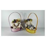 Easter/spring decor, includes two Easter baskets