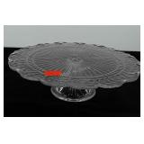 Glassware, pedestal cake plate, 11 1/2" diameter