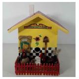 "Chicken coop" style birdhouse, 9 1/2" H x 6 1/2"