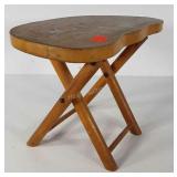 Nevco wooden folding stool, made in Yugoslavia