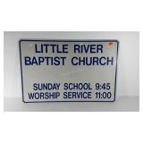 Baptist Church double sided metal sign, 36x24