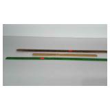 3 measuring sticks, 2 advertising yardsticks