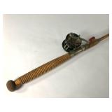 Sport King bamboo fishing pole with Penn reel,