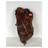 Wood slab wall clock, battery operated,  8x17