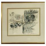 John Haymson watercolor painting on paper,