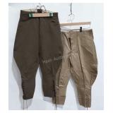 Military uniforms, two pair of jodphurs,