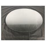 Oval Glass table topper, 30x23