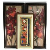 Wall art, abstract print by Bissiere 18x36 and