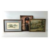 Wall art, cross stitch Victorian house 21x15,