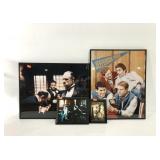 Movie and TV framed pictures, four, sizes range