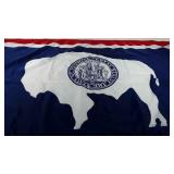 Wyoming state flag, 34" x 59"