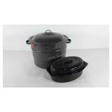 Enameled cookware, small roaster and canner