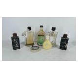 Antique toiletry bottles, Avon cologne,  White