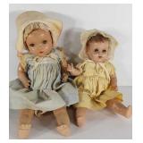 Older composition dolls with sleeping eyes,
