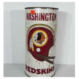 Metal Washington Redskins trash can.  Measures 19"