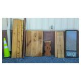 Skid lot 8f boards and windows including 2" thick
