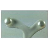 Sterling silver and pearl stud earrings