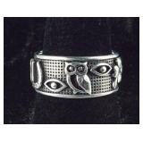 Size 8 Sterling silver lucky charm ring