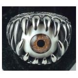 Size 13 stainless steel ring eyeball