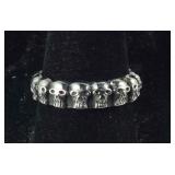 Size 7 skull ring stainless steel